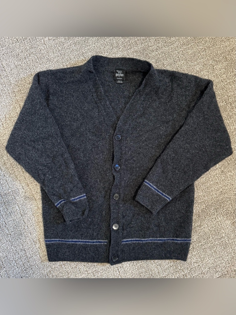 Harry Potter Ravenclaw House Cardigan 100% lambs wool large